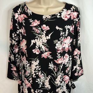 Flowered Flare Bottom Dress